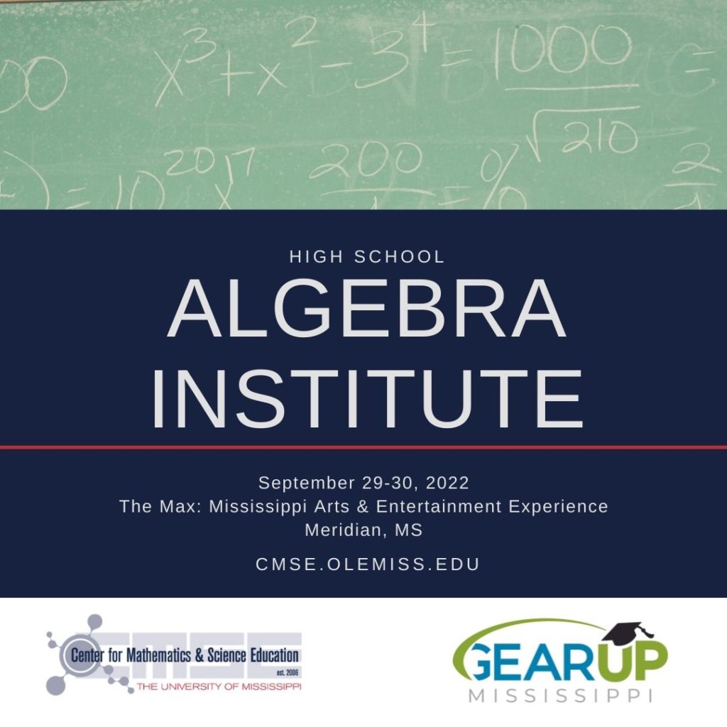 High School Algebra Institute. September 29-30, 2022.